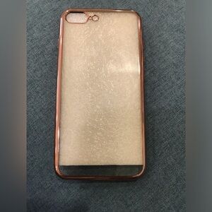 Iphone 7Plus Clear Case with Rose Gold Edge